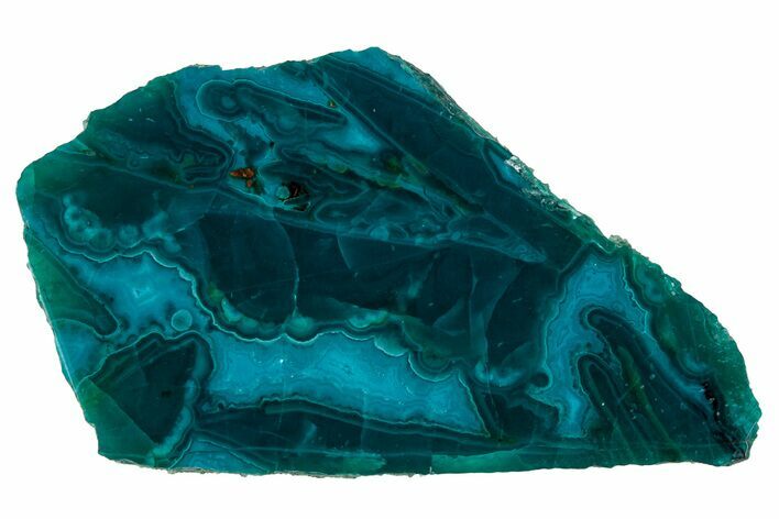 Polished Banded Chrysocolla and Malachite - Bagdad Mine, Arizona #327672